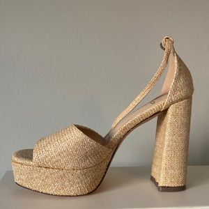 Brand New LuLus Raffia Heels